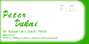 peter dukai business card